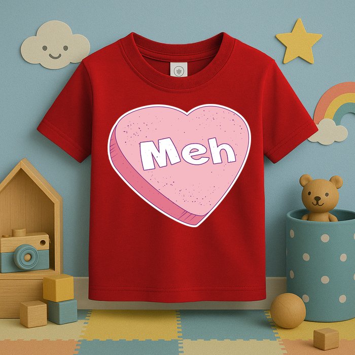 Valentine's Day Meh Conversation Heart Candy Toddler T-Shirt