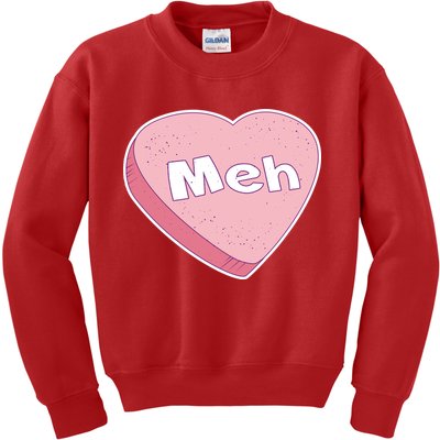 Valentine's Day Meh Conversation Heart Candy Kids Sweatshirt