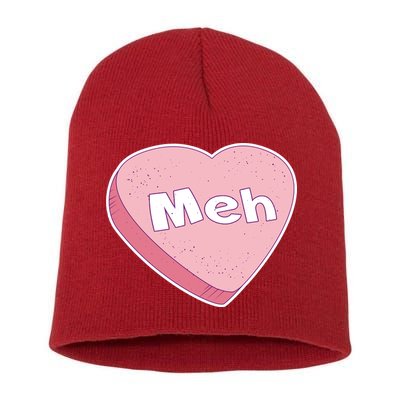 Valentine's Day Meh Conversation Heart Candy Short Acrylic Beanie