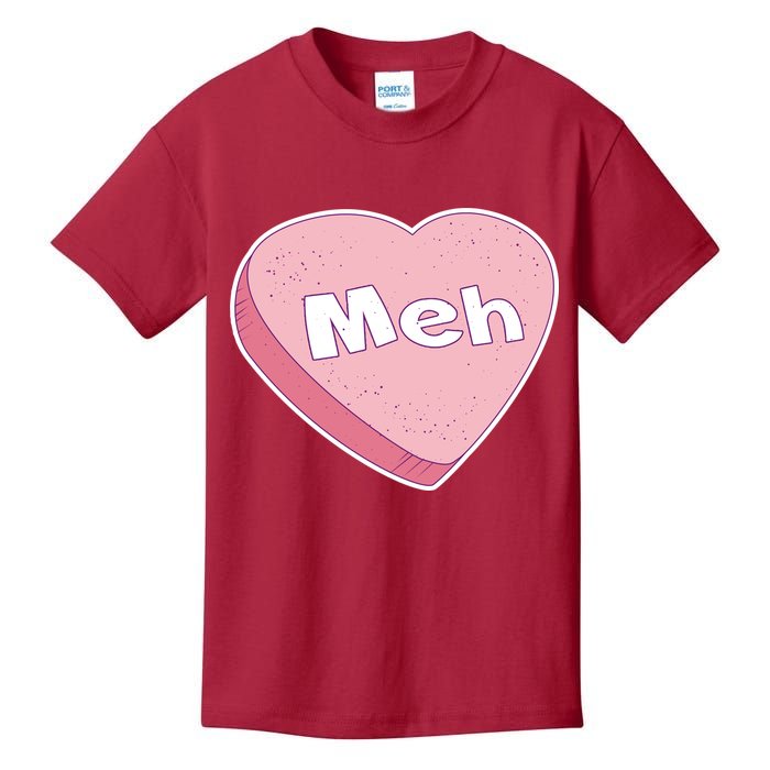 Valentine's Day Meh Conversation Heart Candy Kids T-Shirt