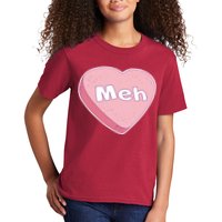 Valentine's Day Meh Conversation Heart Candy Kids T-Shirt