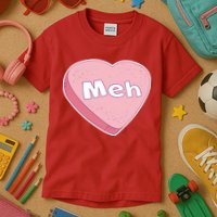 Valentine's Day Meh Conversation Heart Candy Kids T-Shirt