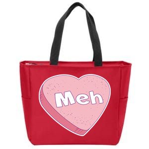 Valentine's Day Meh Conversation Heart Candy Zip Tote Bag