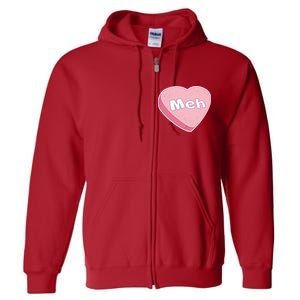 Valentine's Day Meh Conversation Heart Candy Full Zip Hoodie