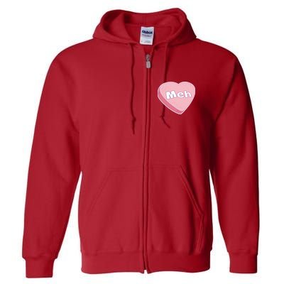 Valentine's Day Meh Conversation Heart Candy Full Zip Hoodie