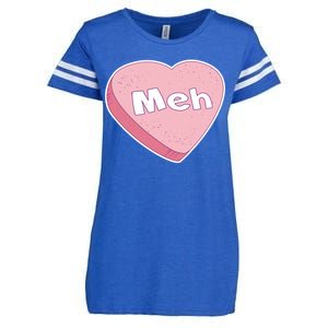 Valentine's Day Meh Conversation Heart Candy Enza Ladies Jersey Football T-Shirt