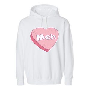 Valentine's Day Meh Conversation Heart Candy Garment-Dyed Fleece Hoodie