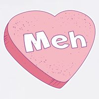Valentine's Day Meh Conversation Heart Candy Garment-Dyed Sweatshirt