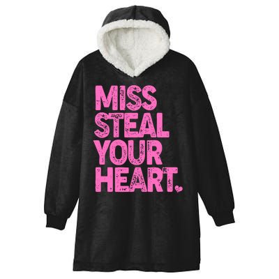 Valentine's Day Miss Steal Your Heart Hooded Wearable Blanket