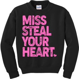 Valentine's Day Miss Steal Your Heart Kids Sweatshirt