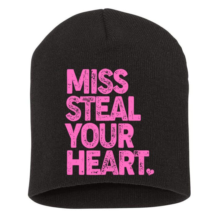 Valentine's Day Miss Steal Your Heart Short Acrylic Beanie