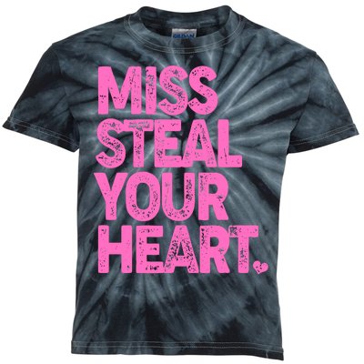 Valentine's Day Miss Steal Your Heart Kids Tie-Dye T-Shirt