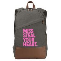 Valentine's Day Miss Steal Your Heart Cotton Canvas Backpack