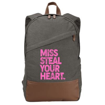 Valentine's Day Miss Steal Your Heart Cotton Canvas Backpack