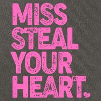 Valentine's Day Miss Steal Your Heart Cotton Canvas Backpack