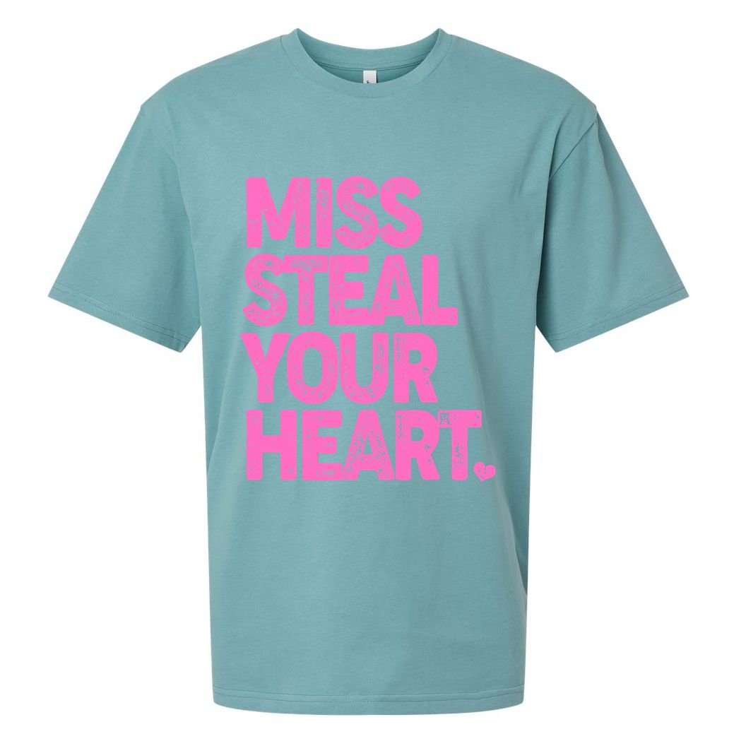 Valentine's Day Miss Steal Your Heart Sueded Cloud Jersey T-Shirt