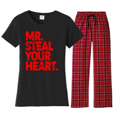 Valentine's Day Mr Steal Your Heart Women's Flannel Pajama Set