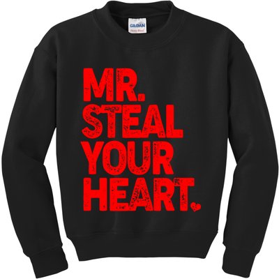 Valentine's Day Mr Steal Your Heart Kids Sweatshirt