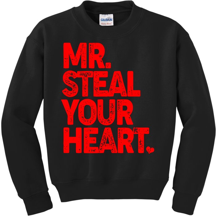 Valentine's Day Mr Steal Your Heart Kids Sweatshirt