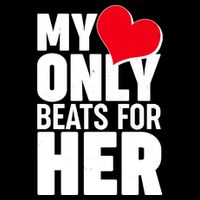 Valentine's Day My Heart Only Beats for Her Matching Couples Cropped Pullover Crew