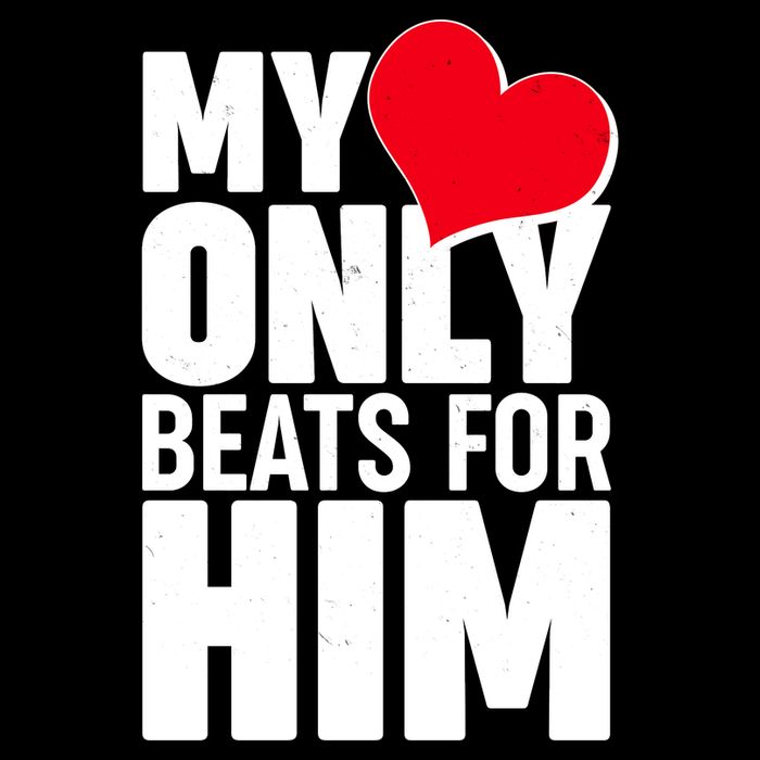 Valentine's Day My Heart Only Beats for Him Matching Couples Drawstring Bag