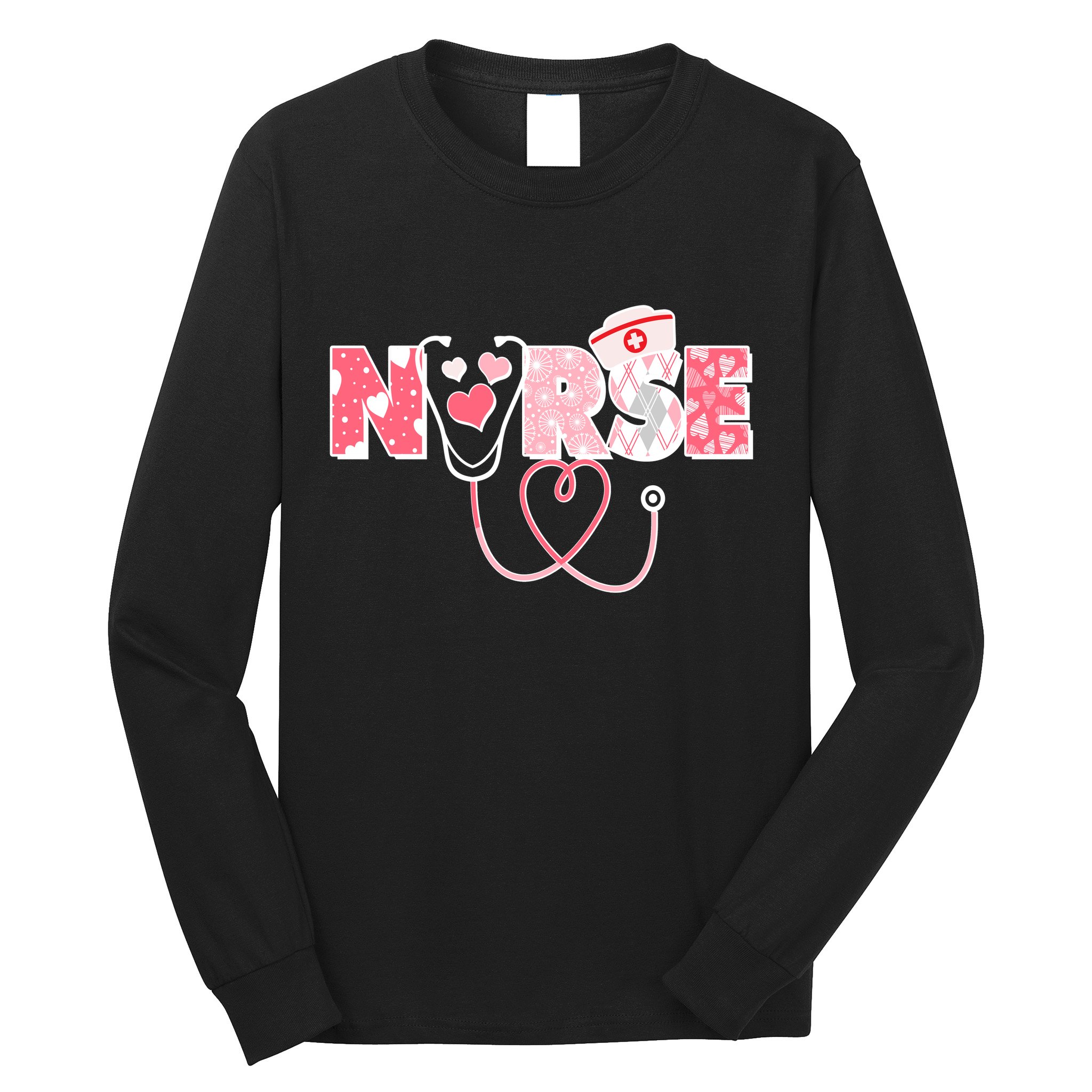 Valentine's Day Nurse Love Long Sleeve Shirt