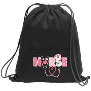 Valentine's Day Nurse Love Sweatshirt Cinch Pack Bag