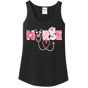 Valentine's Day Nurse Love Ladies Essential Tank