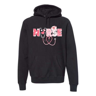 Valentine's Day Nurse Love Premium Hoodie