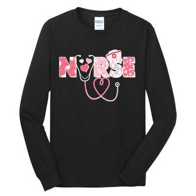 Valentine's Day Nurse Love Tall Long Sleeve T-Shirt