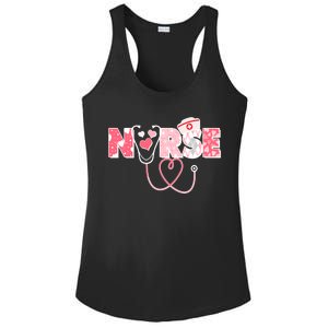 Valentine's Day Nurse Love Ladies PosiCharge Competitor Racerback Tank