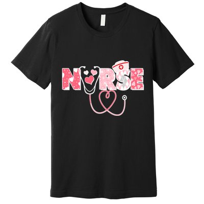 Valentine's Day Nurse Love Premium T-Shirt