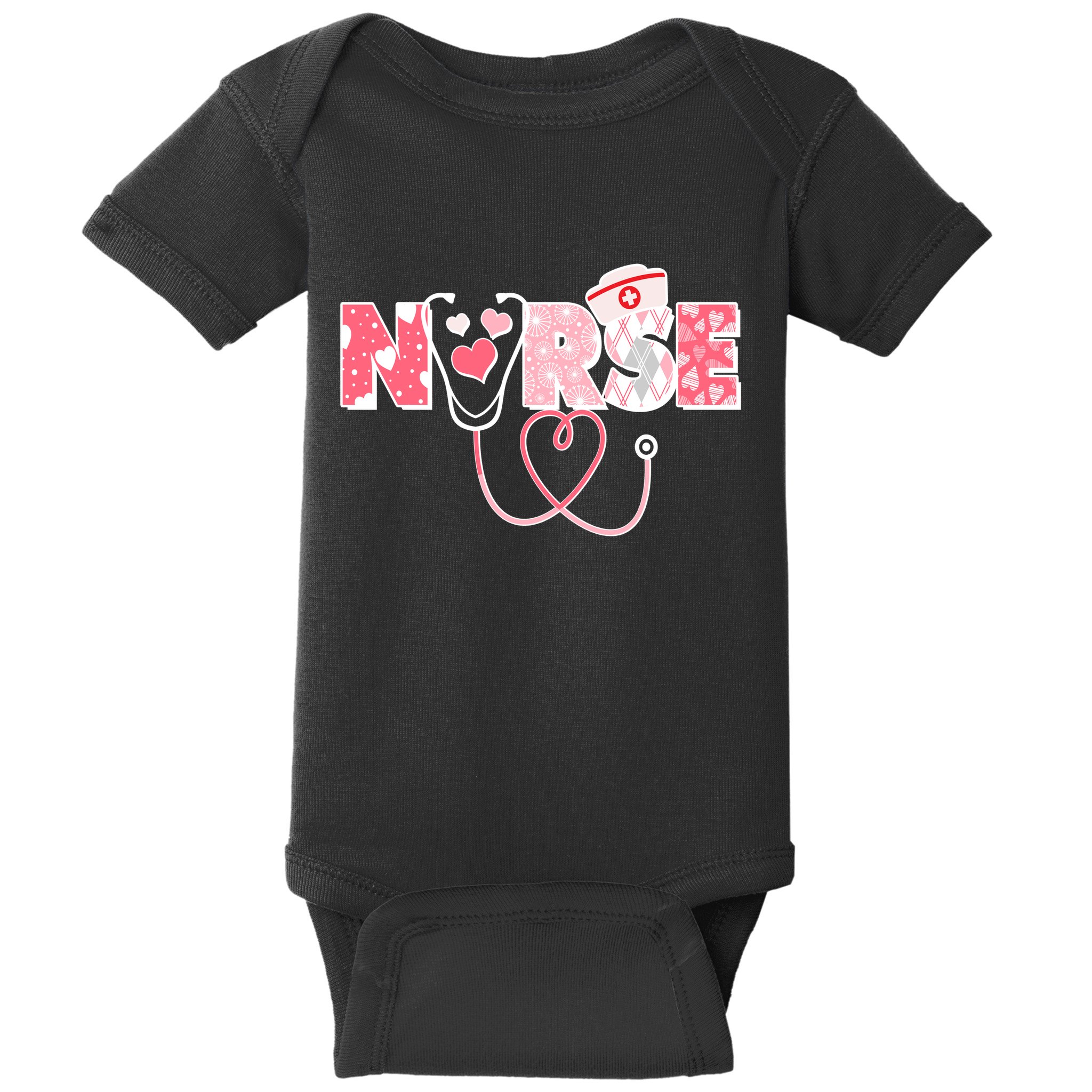 Valentine's Day Nurse Love Baby Bodysuit