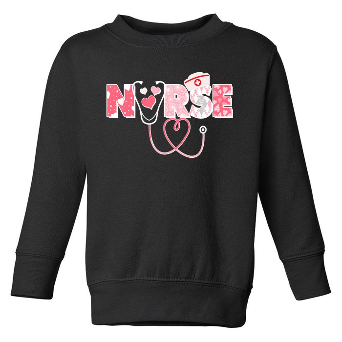 Valentine's Day Nurse Love Toddler Sweatshirt