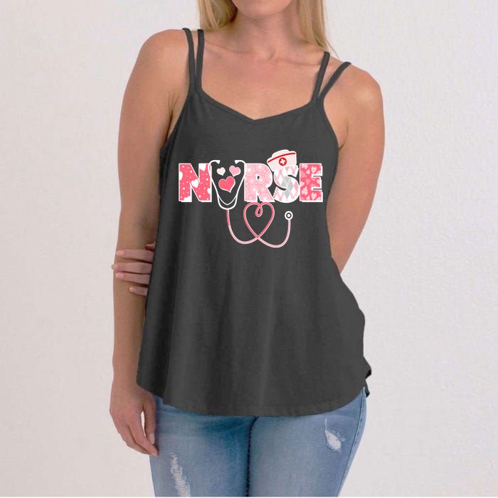 Valentine's Day Nurse Love Women's Strappy Tank