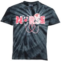 Valentine's Day Nurse Love Kids Tie-Dye T-Shirt