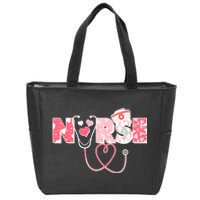 Valentine's Day Nurse Love Zip Tote Bag