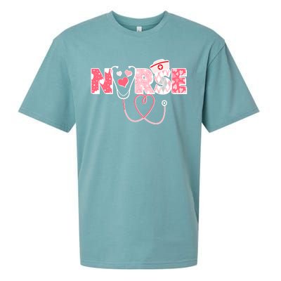 Valentine's Day Nurse Love Sueded Cloud Jersey T-Shirt