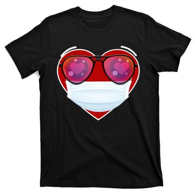 Valentines Day Quarantine Mask Heart T-Shirt