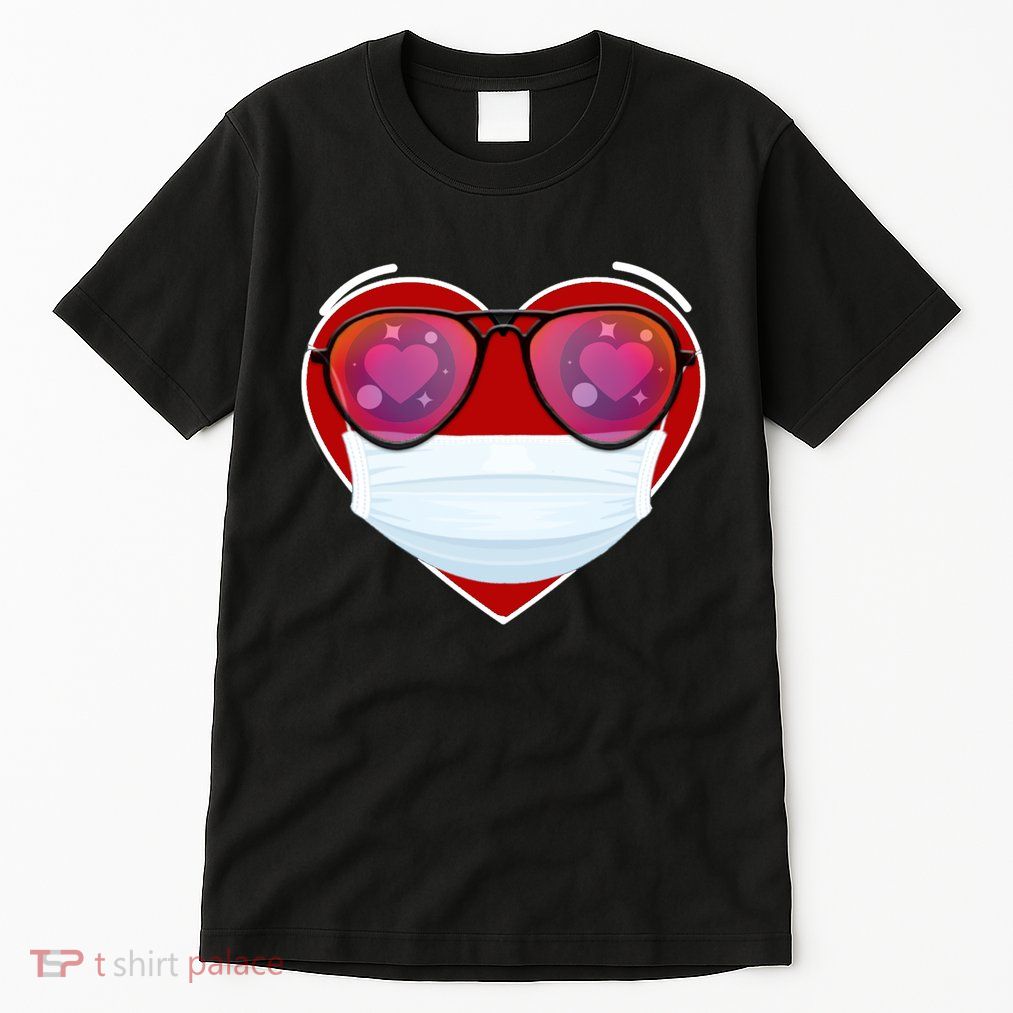 Valentines Day Quarantine Mask Heart Tall T-Shirt