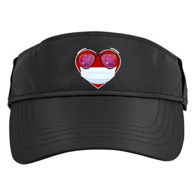 Valentines Day Quarantine Mask Heart Adult Drive Performance Visor