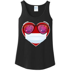 Valentines Day Quarantine Mask Heart Ladies Essential Tank