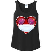 Valentines Day Quarantine Mask Heart Ladies Essential Tank