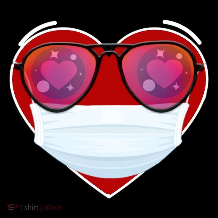 Valentines Day Quarantine Mask Heart 16 in Basic Backpack
