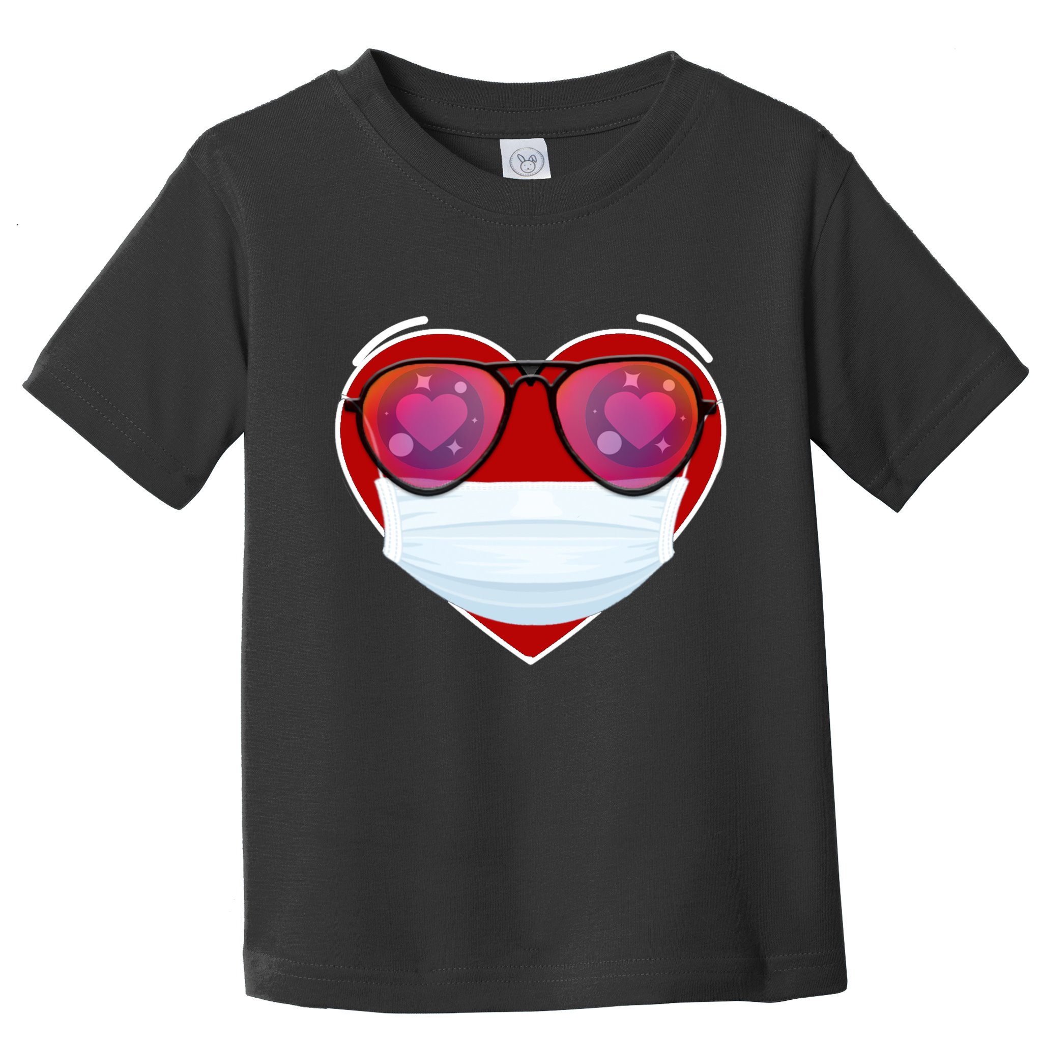 Valentines Day Quarantine Mask Heart Toddler T-Shirt
