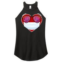 Valentines Day Quarantine Mask Heart Women's Perfect Tri Rocker Tank