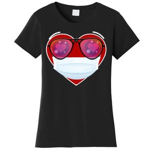 Valentines Day Quarantine Mask Heart Women's T-Shirt