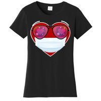 Valentines Day Quarantine Mask Heart Women's T-Shirt