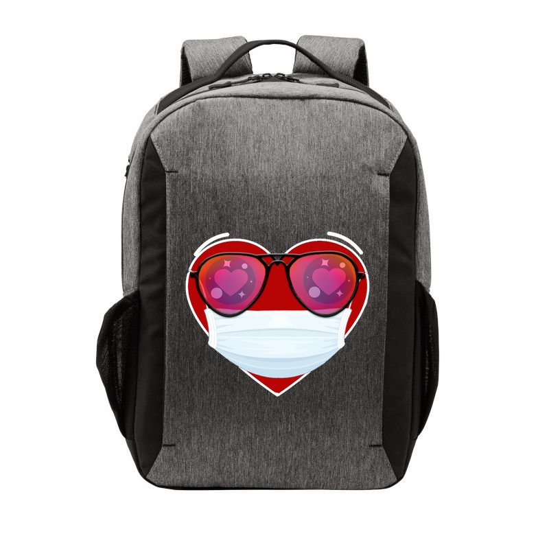 Valentines Day Quarantine Mask Heart Vector Backpack