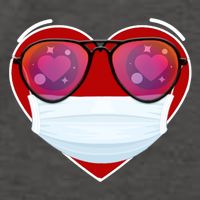 Valentines Day Quarantine Mask Heart Vector Backpack